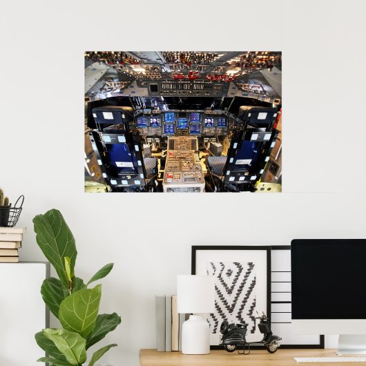 Space Shuttle Endeavour OV-105 Cockpit Poster (Heimbüro)