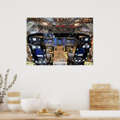 Space Shuttle Endeavour OV-105 Cockpit Poster (Küche)