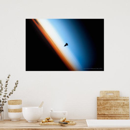 Space Shuttle Endeavour Silhouette Poster (Küche)