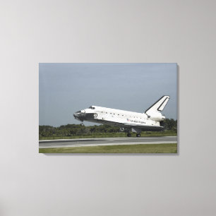 Space Shuttle Endeavour Touchs nach unten Leinwanddruck