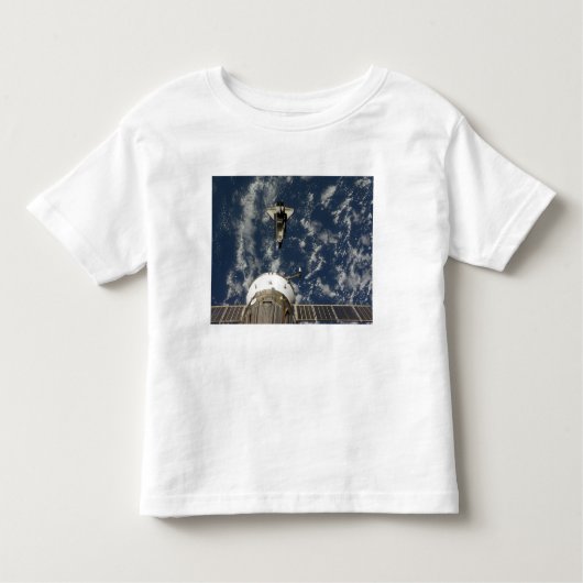 Space Shuttle Endeavour und ein Sojus-Raumfahrzeug Kleinkind T-shirt (Vorderseite)