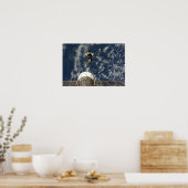 Space Shuttle Endeavour und ein Sojus-Raumfahrzeug Poster (Küche)