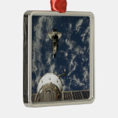 Space Shuttle Endeavour und ein Sojus-Raumfahrzeug Silbernes Ornament (Rechts)