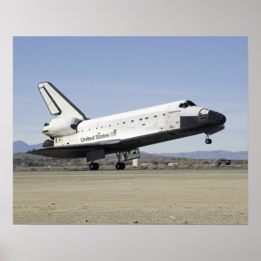 Space Shuttle Endevor's Hauptfahrwerk Poster (Vorne)