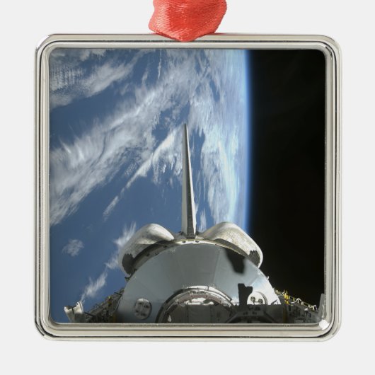 Space Shuttle Endevor's Nutzlastschacht Ornament Aus Metall (Vorne)