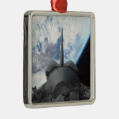 Space Shuttle Endevor's Payload Bay 3 Silbernes Ornament (Rechts)