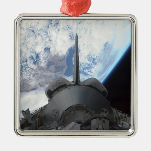 Space Shuttle Endevor's Payload Bay 3 Silbernes Ornament (Vorne)