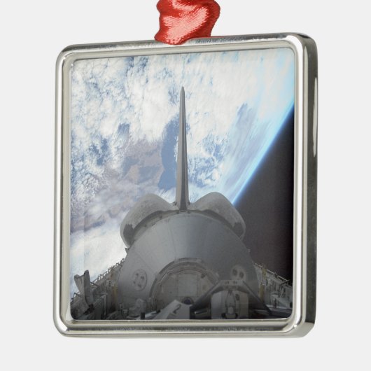 Space Shuttle Endevor's Payload Bay 3 Silbernes Ornament (Links)