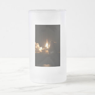 Space Shuttle Erde Orbitale Raumfahrzeug Nacht Can Mattglas Bierglas