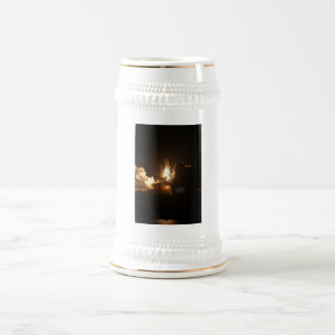 Space Shuttle Erde Orbitale Raumsonde Nacht Canva Bierglas