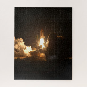 Space Shuttle Erde Orbitale Raumsonde Nacht Canva Puzzle