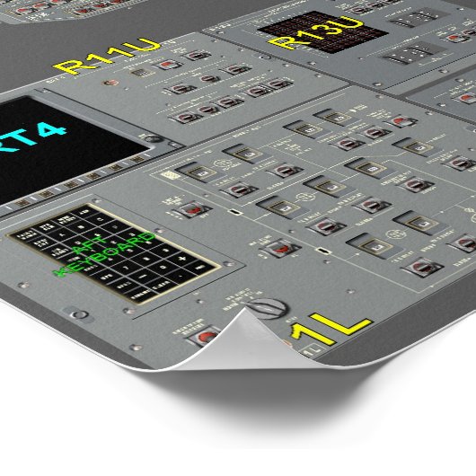 Space Shuttle Flight Deck Poster (Ecke)