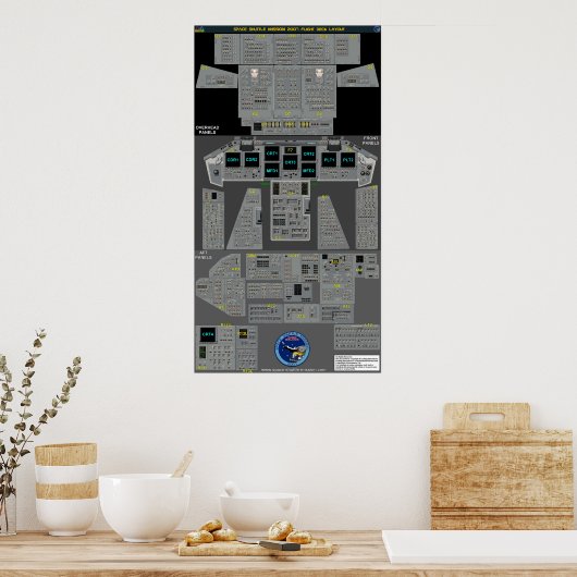 Space Shuttle Flight Deck Poster (Küche)