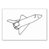 Space Shuttle Flying Reading Flashcards für Erwach Tischnummer (Vorderseite)