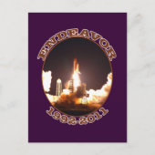 Space Shuttle fördert den endgültigen Start Postkarte (Vorderseite)