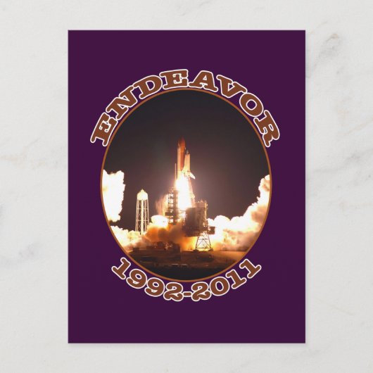 Space Shuttle fördert den endgültigen Start Postkarte (Vorderseite)