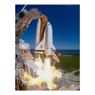 Space Shuttle-Hintergrund Poster