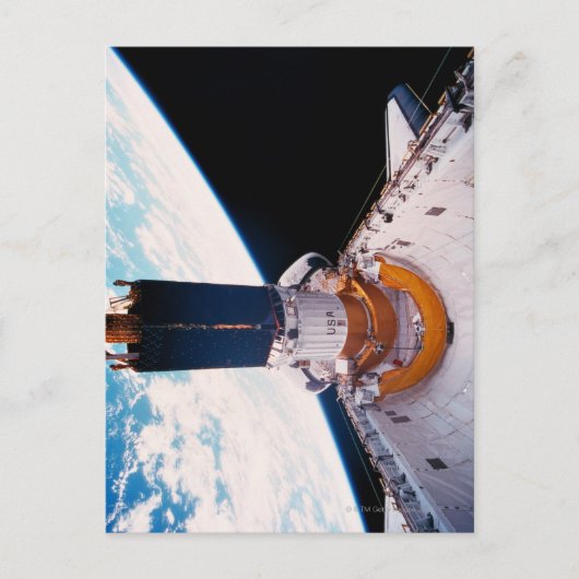 Space Shuttle im Orbit 2 Postkarte (Vorderseite)