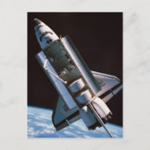 Space Shuttle mit Open Cargo Bay Postkarte (Vorderseite)