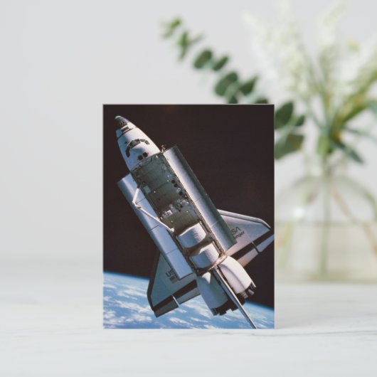 Space Shuttle mit Open Cargo Bay Postkarte (Stehend Vorderseite)
