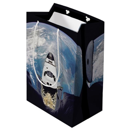 Space Shuttle Mittlere Geschenktüte (Rückseite Schrägansicht)