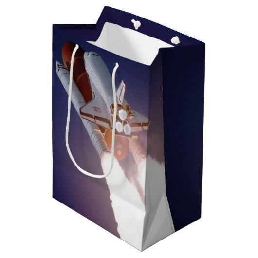 Space Shuttle Mittlere Geschenktüte (Vorderseite Schrägansicht)
