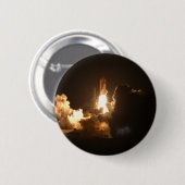 Space Shuttle Night Launch Poster Button (Vorne & Hinten)