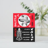 Space Shuttle Postcard 2 Postkarte (Stehend Vorderseite)