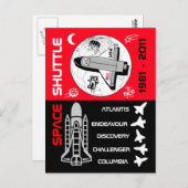 Space Shuttle Postcard 2 Postkarte (Vorne/Hinten)