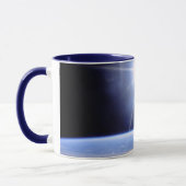 Space Shuttle Robot Arm Earth Orbit Sunburst Tasse (Links)