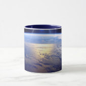 Space Shuttle Robot Arm Earth Orbit Sunburst Tasse (Zentrum)