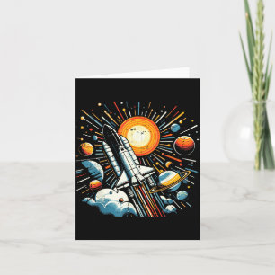 Space Shuttle Sonne Planeten Rakete Galaxie Jungen Karte