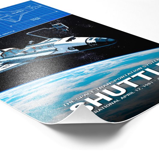 Space Shuttle - STS Fotodruck (Ecke)