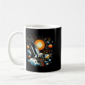 Space Shuttle Sun Planets Rocket Galaxy Boys Kids Kaffeetasse (Links)