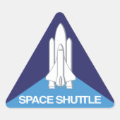 Space Shuttle Triangle Dreieckiger Aufkleber (Vorderseite)