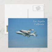 Space Shuttle über Los Angeles Postcard! Postkarte (Vorne/Hinten)