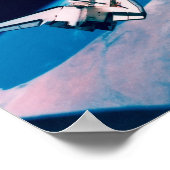 Space Shuttle und Station im Orbit Poster (Ecke)