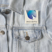 Space Shuttle Vintage Art Raum Kunst. Button (Beispiel)
