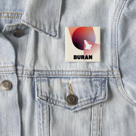 Space Shuttle Vintage Art Raum Kunst. Button (Beispiel)