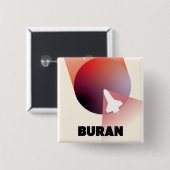 Space Shuttle Vintage Art Raum Kunst. Button (Vorne & Hinten)
