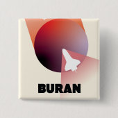 Space Shuttle Vintage Art Raum Kunst. Button (Vorderseite)