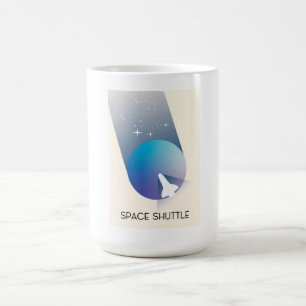 Space Shuttle Vintage Art Raum Kunst. Verwandlungstasse