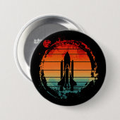 SPACE SHUTTLE VINTAGE BUTTON (Vorne & Hinten)