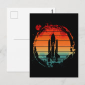 SPACE SHUTTLE VINTAGE POSTKARTE (Vorne/Hinten)