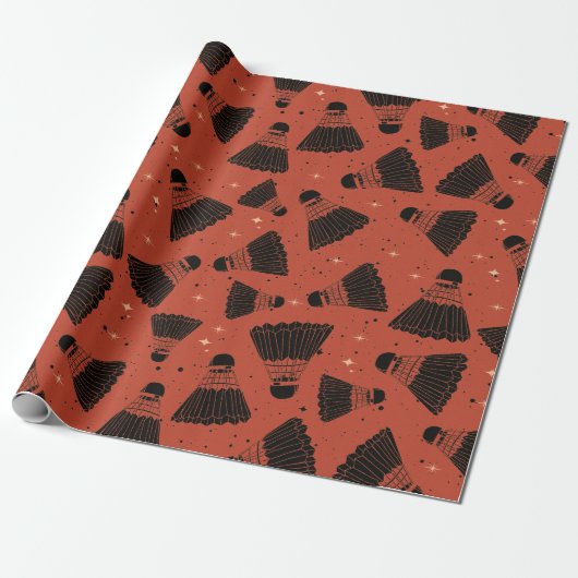 Space Shuttlecock rotes Wrapping Paper Geschenkpapier (Ungerollt)