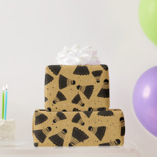 Space Shuttlecock Senf Wrapping Paper Geschenkpapier