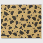 Space Shuttlecock Senf Wrapping Paper Geschenkpapier (Flach)