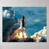 Space Shuttleservice ab in Weltraumposter Poster (Vorne)