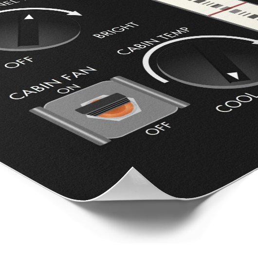 Space Shuttleservice Umwelt-Kontrolle und Lights P Poster (Ecke)