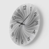 Space Silver Twirl Große Wanduhr (Winkel)